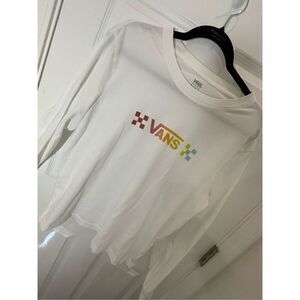 Vans men’s white long sleeve tshirt x large